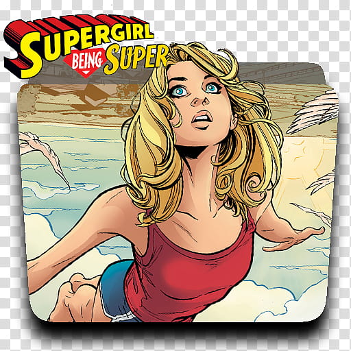 DC Rebirth MEGA FINAL Icon v, Supergirl-Being-Super-v., Supergirl Beng super folder icon transparent background PNG clipart