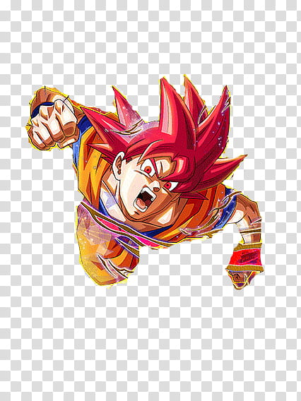 Goku Super Saiyan God Render (Aura) transparent background PNG clipart