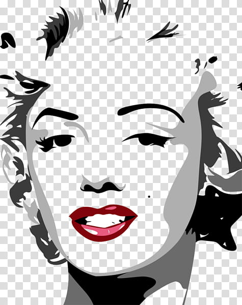 Painting, Marilyn Monroe, Portrait, Drawing, Wpap, Silhouette, Digital Art, Singer transparent background PNG clipart