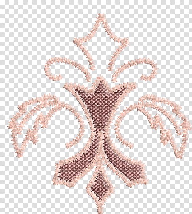embroidery, beige flower transparent background PNG clipart