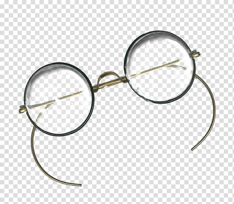 Antique spectacles, round black-framed eyeglasses transparent background PNG clipart