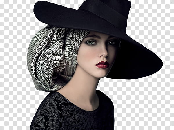 Anisia, women's black hat transparent background PNG clipart