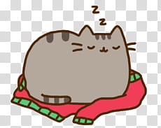 Pusheen The Cat, Pusheen sleeping on socks transparent background PNG clipart