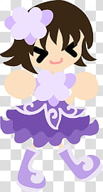 The icons of cute girls in cute dress, himawari-girl- transparent background PNG clipart