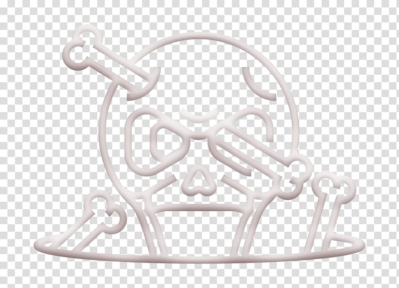 bone icon danger icon dead icon, Halloween Icon, Skeleton Icon, Skull Icon, Spooky Icon, Line Art, Silver, Metal transparent background PNG clipart
