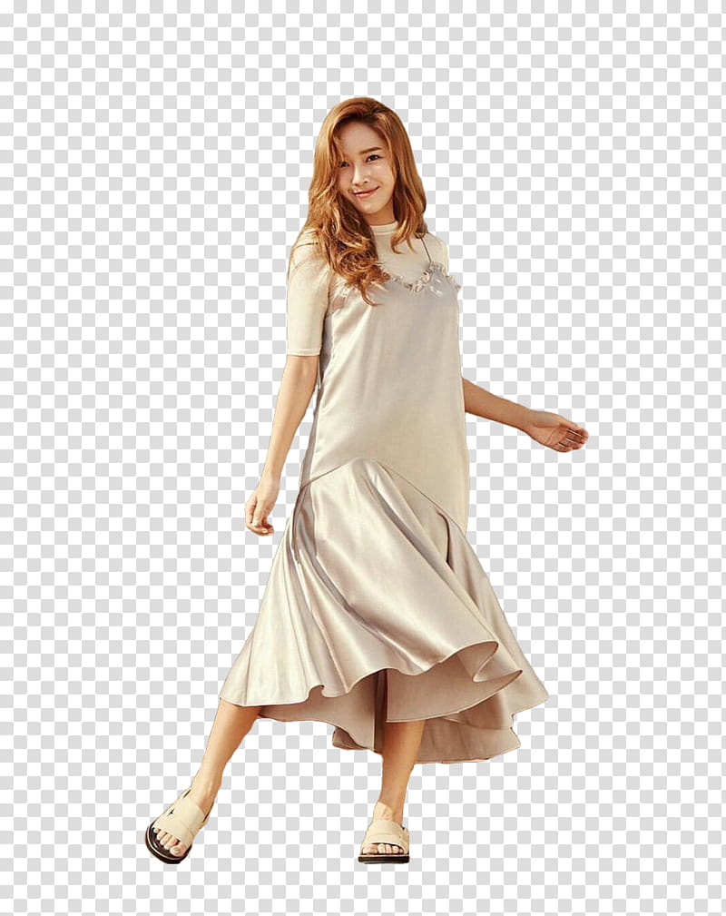 RENDER JESSICA JUNG BE SUMMER , woman in gray dress transparent background PNG clipart