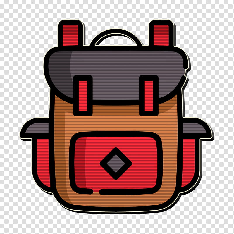 Backpack icon Summer Camp icon, Cartoon transparent background PNG clipart