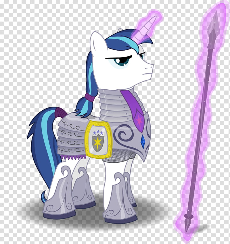 Shining Armor , white My Little Pony wearing armor illustration transparent background PNG clipart