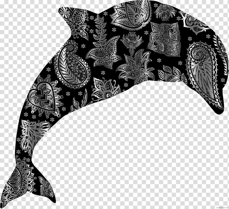 Book Black And White, Floral Ornament Cdrom And Book, Dolphin, BORDERS AND FRAMES, Shortbeaked Common Dolphin, Black And White
, Headgear, Visual Arts transparent background PNG clipart