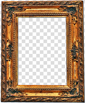 decor Frame, brown wooden painting frame transparent background PNG clipart