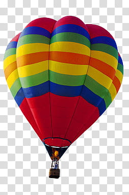 colours, red, yellow, and blue hot air balloon transparent background PNG clipart