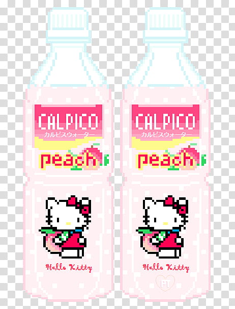 , two Calpico bottle transparent background PNG clipart