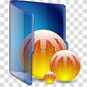 Rainmeter Tabbed Dock, three orange balls illustration transparent background PNG clipart