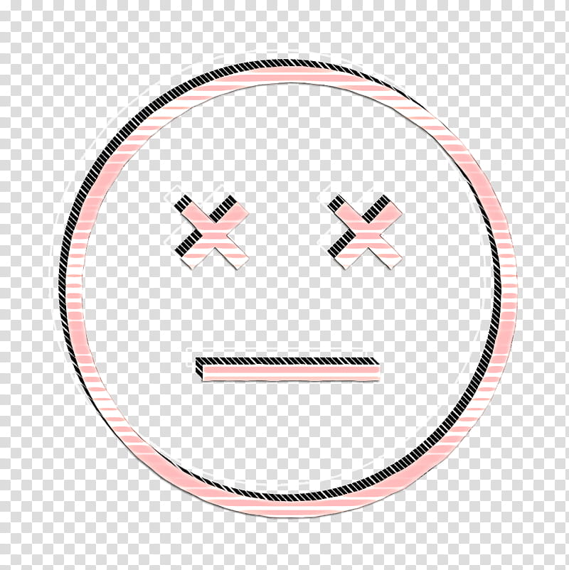Dead Emoji, Dead Icon, Emoji Icon, Emoticon Icon, Line, Pink, Circle transparent background PNG clipart