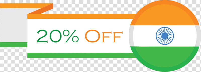 India Republic Day discount tag sale tag, Discount Offer Sign, Green, Text, Line, Yellow, Orange, Logo transparent background PNG clipart