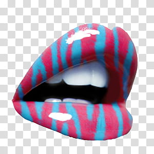 Cool Lips, pink and blue lipstick transparent background PNG clipart