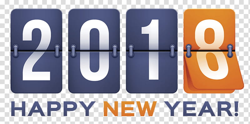 New Year Text, 2018, Logo, Number, Signage, Vehicle Registration Plate transparent background PNG clipart