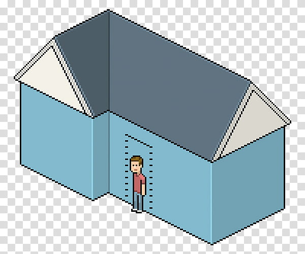 Building, House, Roof, Pixel Art, Angle, Isometric Projection, Character, Lego transparent background PNG clipart