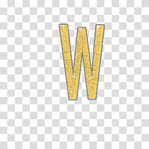 yellow letter W illustration transparent background PNG clipart