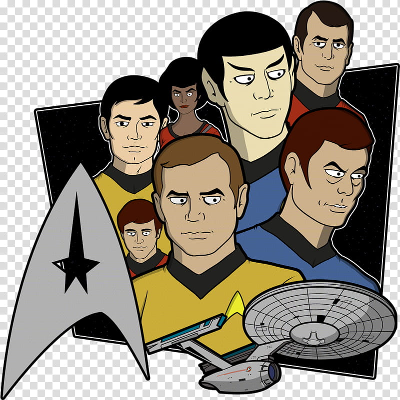 Star Trek Animated Style Version  Halftone transparent background PNG clipart