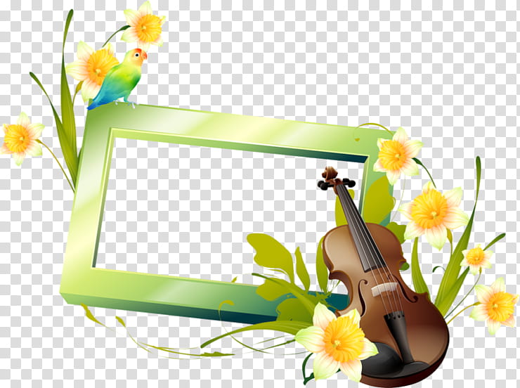 Floral Background Frame, Floral Design, Flower, Violin, Frames, Flower Bouquet, Yellow, Insect transparent background PNG clipart