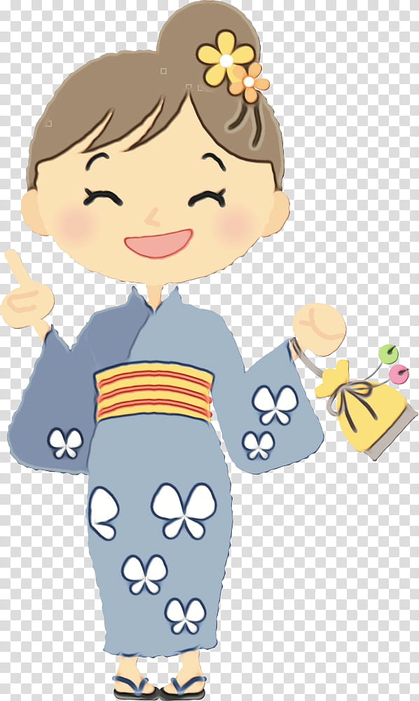 Kimono, Yukata, Sandal, Drawing, Cartoon transparent background PNG clipart