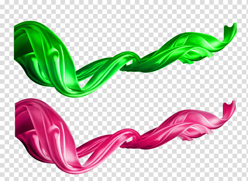 two green and pink scarf illustrations transparent background PNG clipart