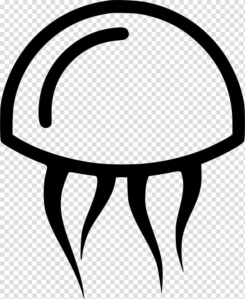 Jellyfish Blackandwhite, Line Art, Media Limited transparent background PNG clipart