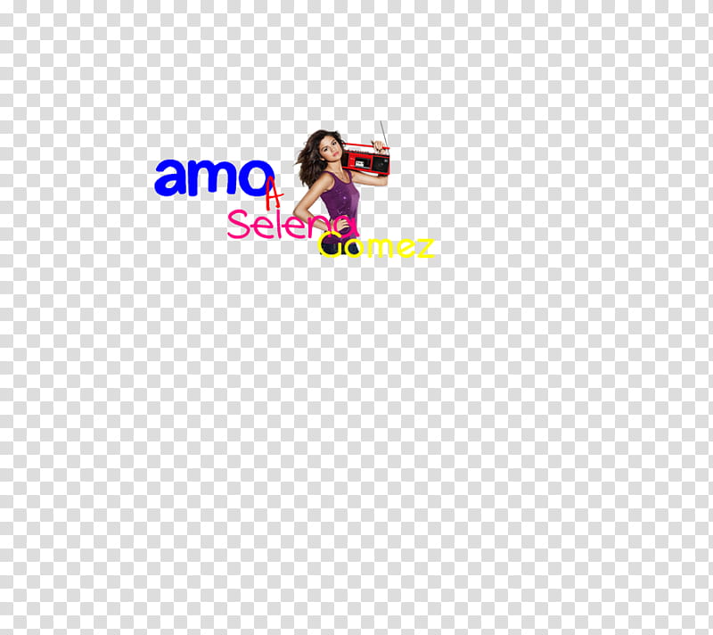 Texto Amo A Selena Gomez transparent background PNG clipart
