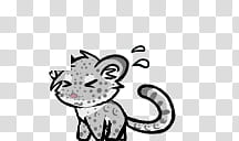 Shimeji Snow Leopard, gray and white cat transparent background PNG clipart