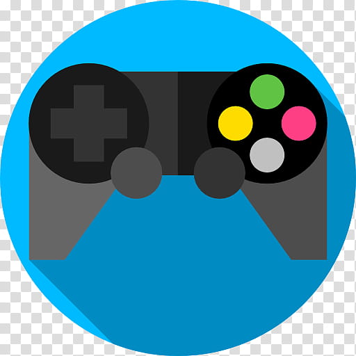 Cartoon Computer, Game Controllers, Gamepad, Yellow, Circle transparent background PNG clipart