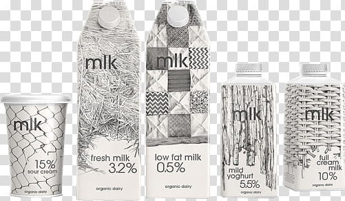 several gray Milk labeled containers transparent background PNG clipart