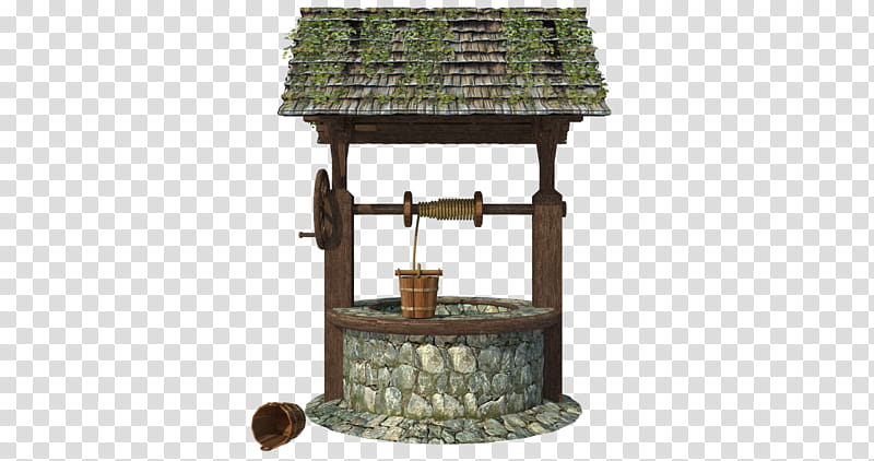 Medieval Wishing Water Well, wishing well illustration transparent background PNG clipart