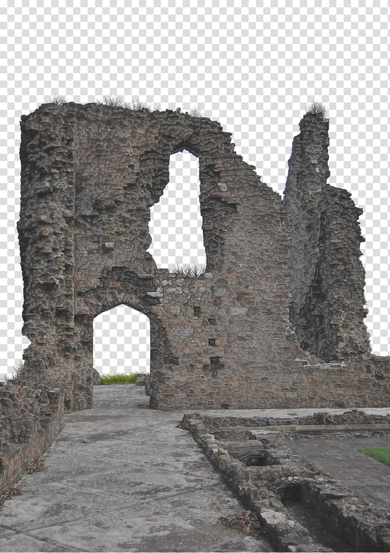 Old Priory Ruins , black concrete building illustration transparent background PNG clipart