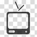 Media Icons, black CRT TV transparent background PNG clipart