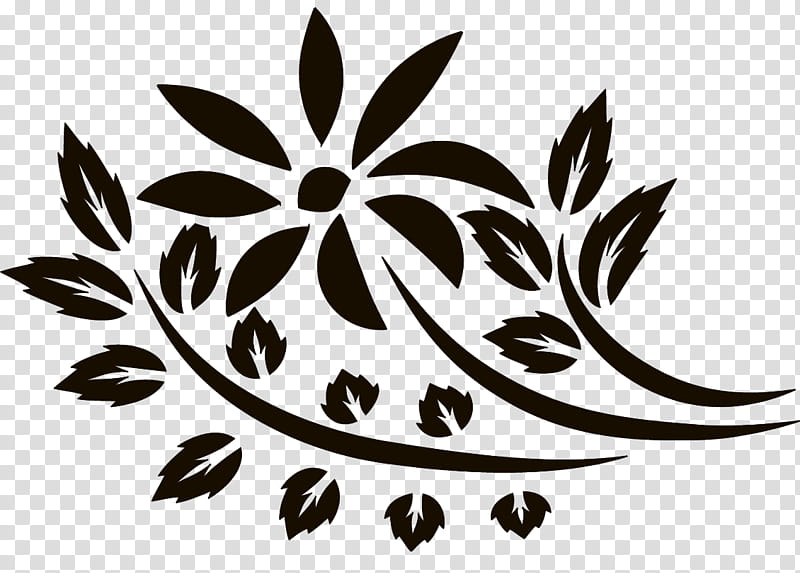 Spring Flowers , black flower art transparent background PNG clipart