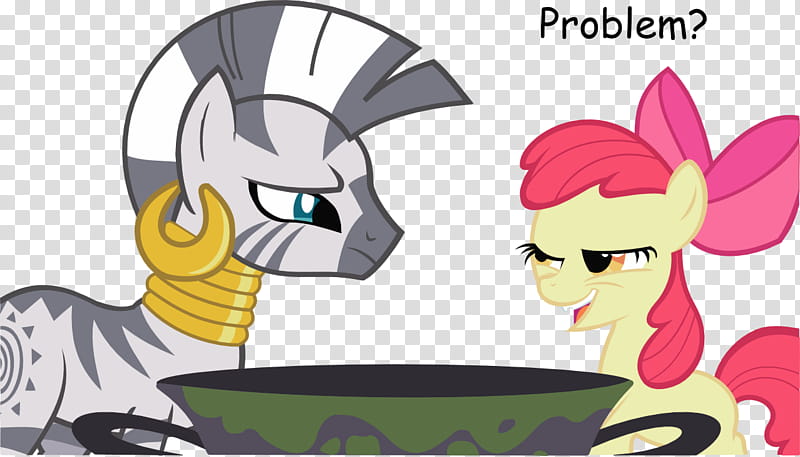 Zecora and Applebloom, gray and yellow My Little Pony unicorns transparent background PNG clipart