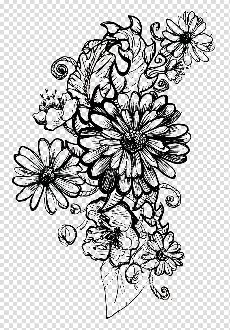 Flower Line Art, Public Domain, Video, , , Ink, Gratis, Library transparent background PNG clipart