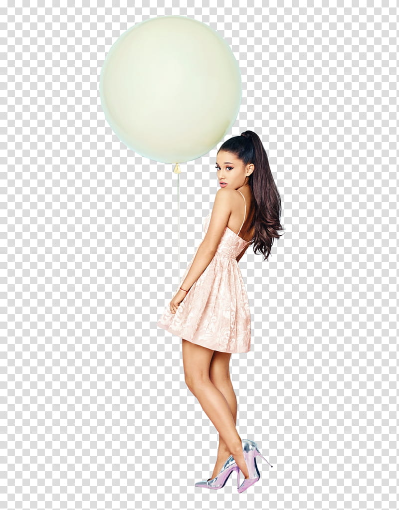 Ariana Grande, Ariana Grande holding white balloon transparent background PNG clipart