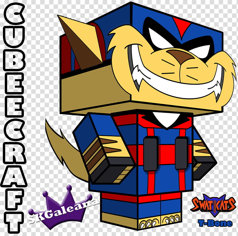 D Cubeecraft T Bone From the TV Series Swat Kats, brown dog art transparent background PNG clipart