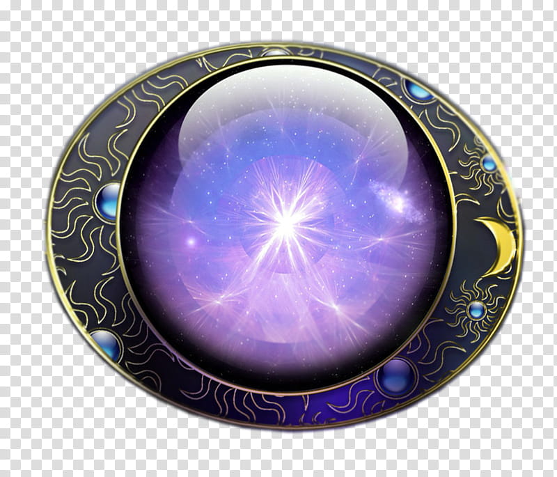 Future, round gold-colored and multicolored orb art transparent background PNG clipart