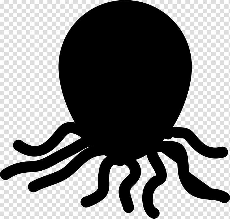 Octopus, Line, Black M, Parasite, Hand, Logo, Blackandwhite, Claw transparent background PNG clipart