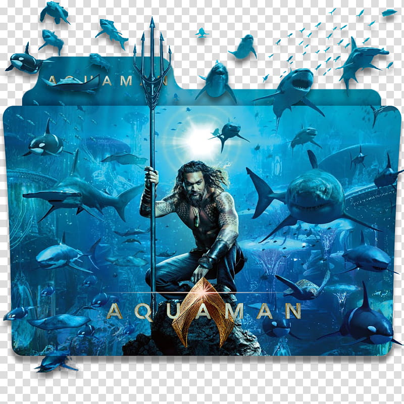 Random Movies  Folder Icon, Aquaman () v transparent background PNG clipart