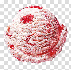 one scoop of strawberry ice cream transparent background PNG clipart