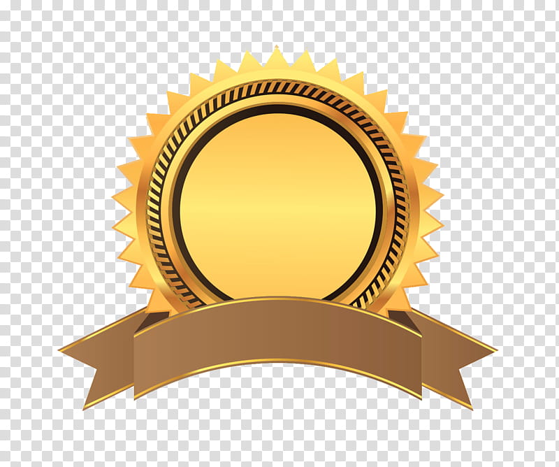 Award Ribbon, Logo, Yellow, Trophy, Circle, Medal transparent background PNG clipart