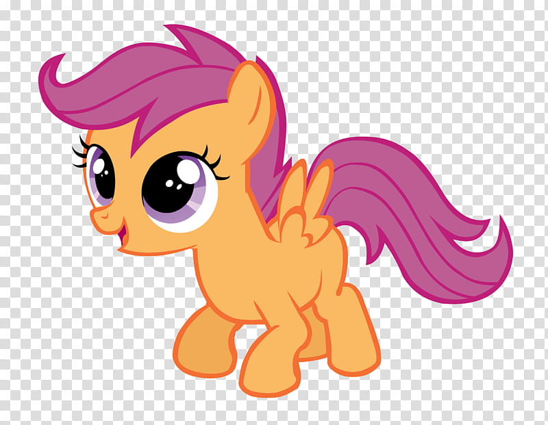 Scootaloo, orange and purple pony transparent background PNG clipart
