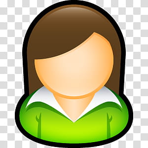 Sleek XP Basic Icons, Office Girl, woman wearing green shirt illustration transparent background PNG clipart
