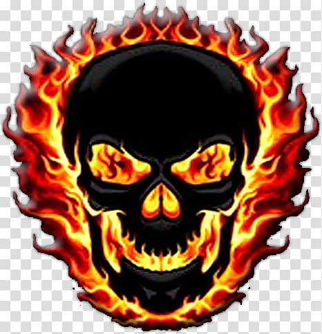 iconos en e ico zip, black skull with flame art transparent background PNG clipart