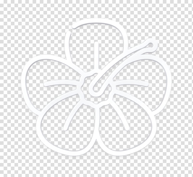 Tropical icon Flower icon, Black, Blackandwhite, Logo, Symbol, Emblem transparent background PNG clipart