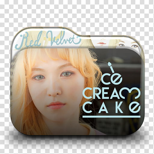 Red Velvet Ice Cream Cake Folder Icon Pack, RV Wendy  transparent background PNG clipart